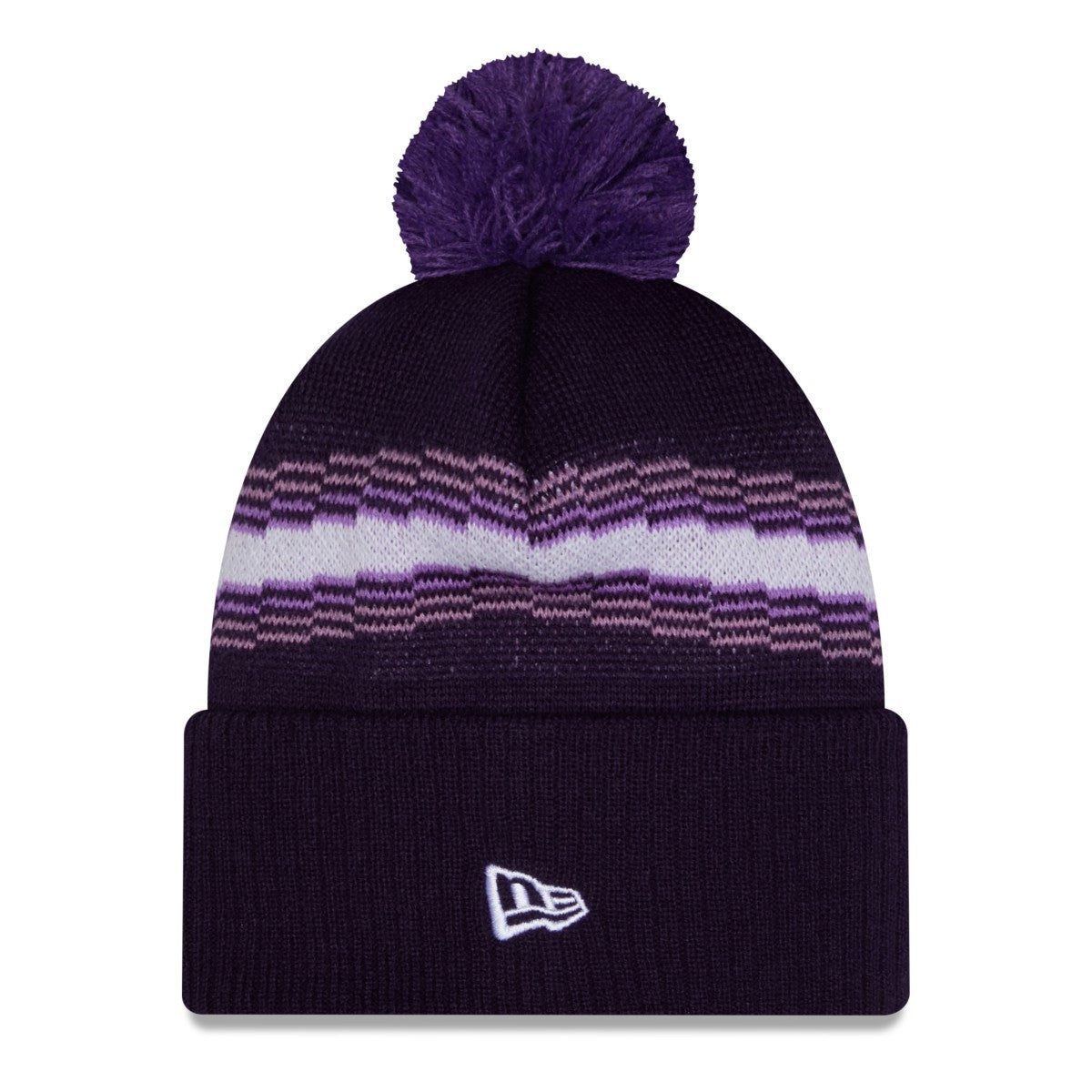 New Era - Sacramento Kings 2025/26 City Edition Cuffed Knit Hat with Pom - Purple