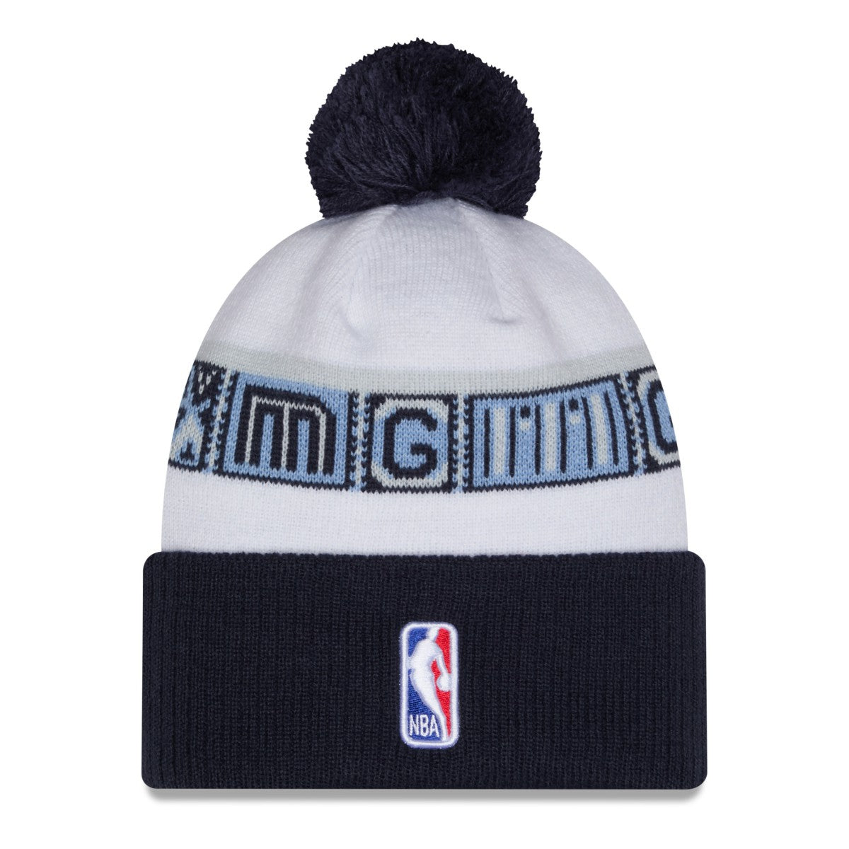 New Era - Memphis Grizzlies 2025/26 City Edition Cuffed Knit Hat with Pom - Navy/White