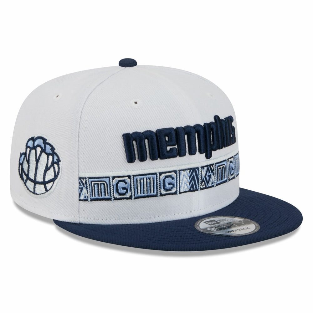 New Era - Memphis Grizzlies Youth 2025/26 City Edition 9FIFTY Snapback Hat - White/Navy