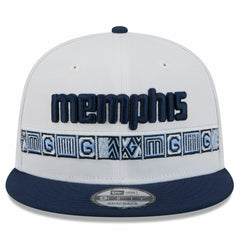 New Era - Memphis Grizzlies Youth 2025/26 City Edition 9FIFTY Snapback Hat - White/Navy