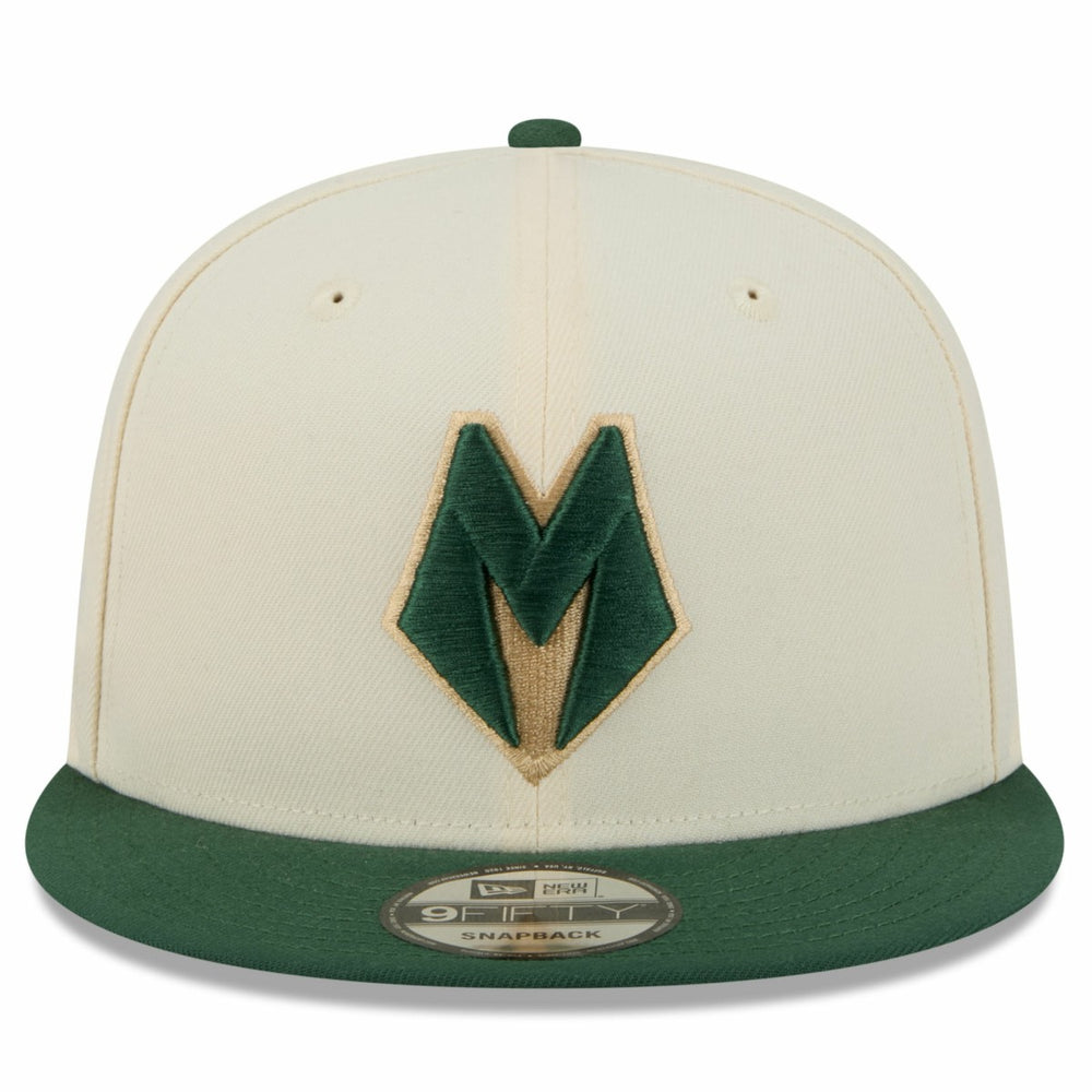 New Era - Milwaukee Bucks Youth 2025/26 City Edition 9FIFTY Snapback Hat - Tan