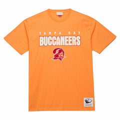 Tampa Bay Buccaneers Throw It Back Premium Vintage Logo T-Shirt Orange - Mitchell & Ness