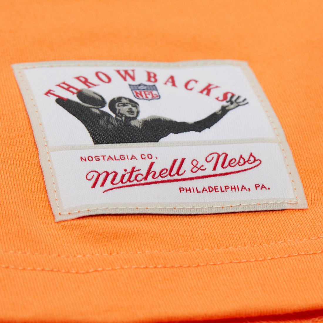Tampa Bay Buccaneers Throw It Back Premium Vintage Logo T-Shirt Orange - Mitchell & Ness