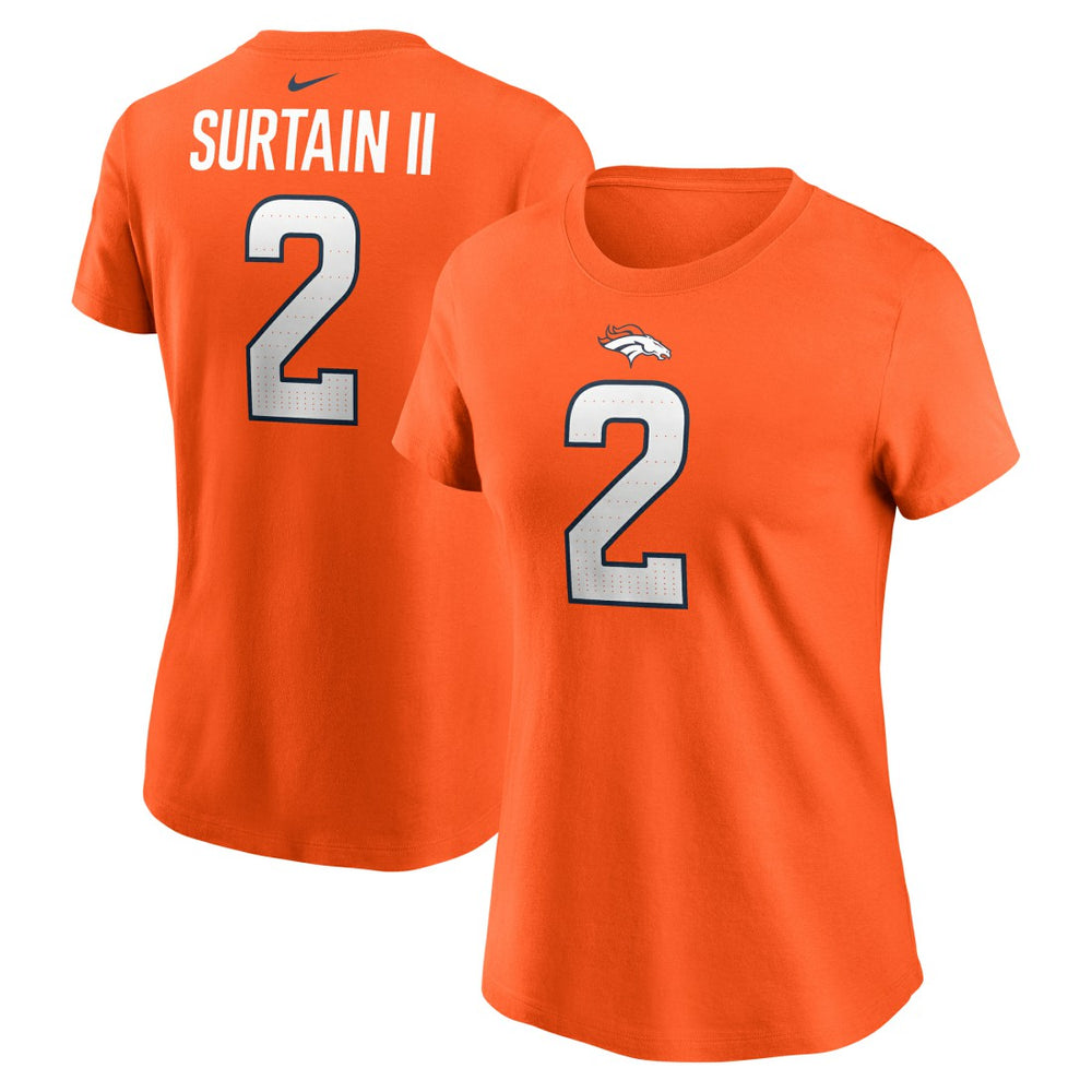 Patrick Surtain II Denver Broncos Women's Player Name & Number T-Shirt Orange - Nike