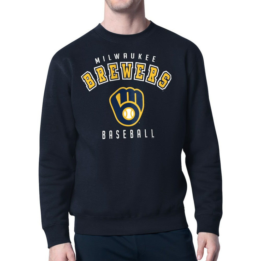 Milwaukee Brewers Starter Team Logo Fleece Pullover Sweatshirt discount