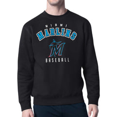 Miami Marlins Starter Team Logo Fleece Pullover Sweatshirt Near Me