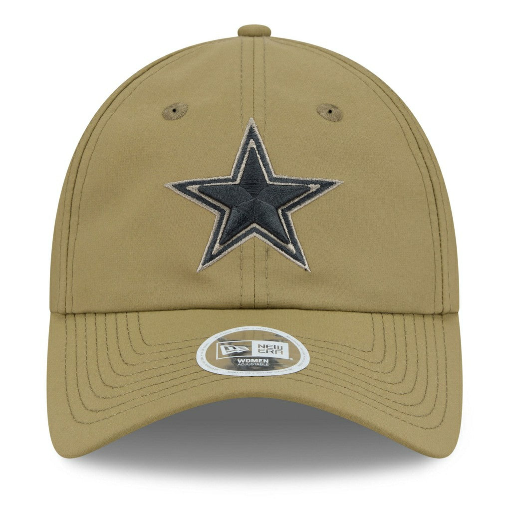 Dallas Cowboys New Era Women's 2025 Salute to Service Pony Tail Adjustable Hat Green - NFL