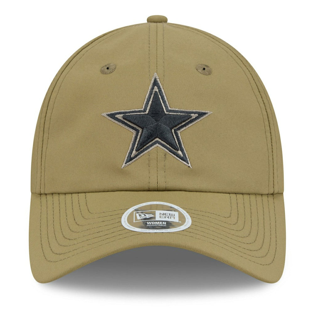 Dallas Cowboys New Era Women's 2025 Salute to Service Pony Tail Adjustable Hat Green - NFL