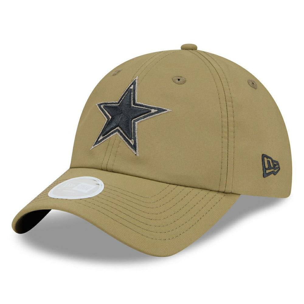 Dallas Cowboys New Era Women's 2025 Salute to Service Pony Tail Adjustable Hat Green - NFL