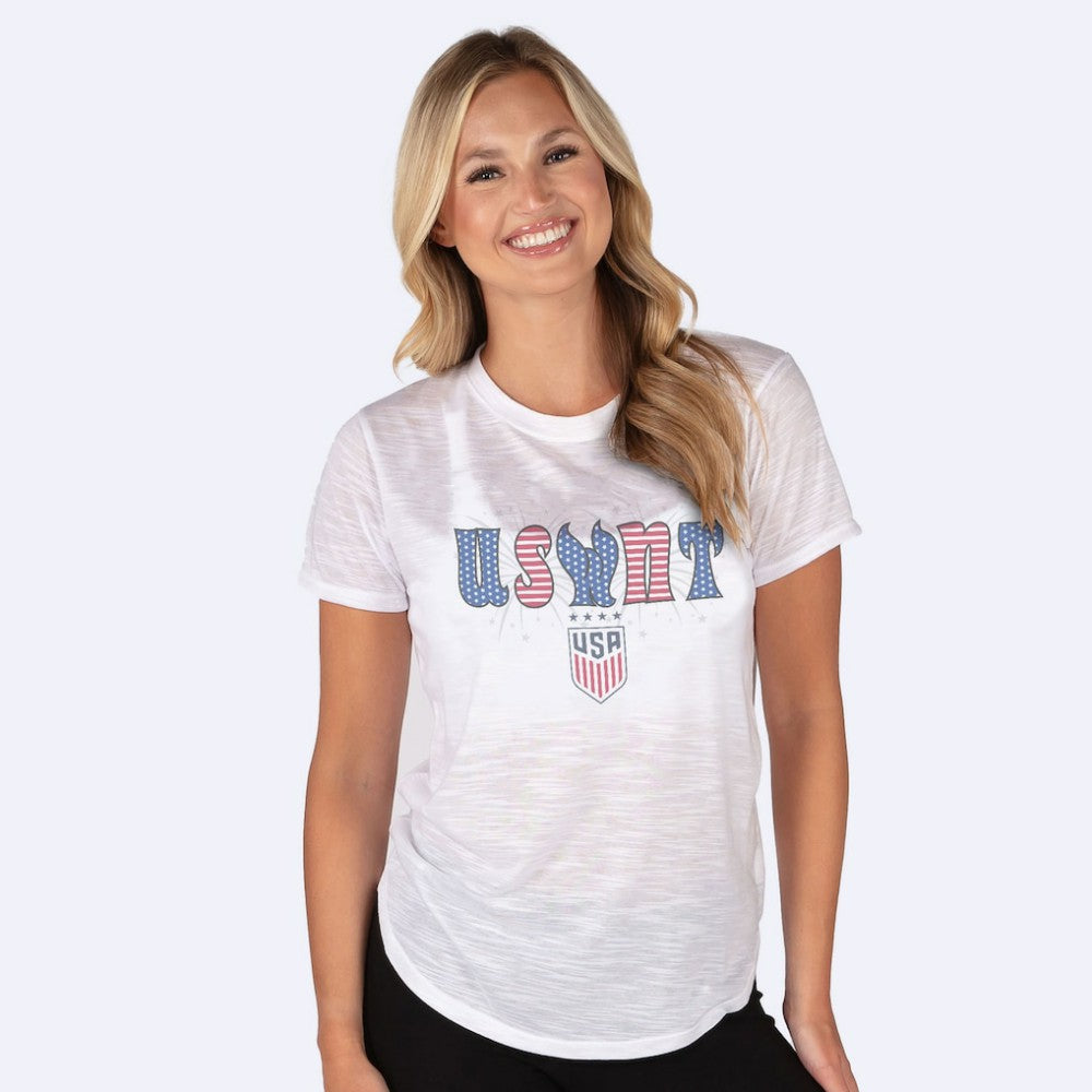 USWNT Concepts Sport Women's Infuse Lightweight Slub Knit Top - White