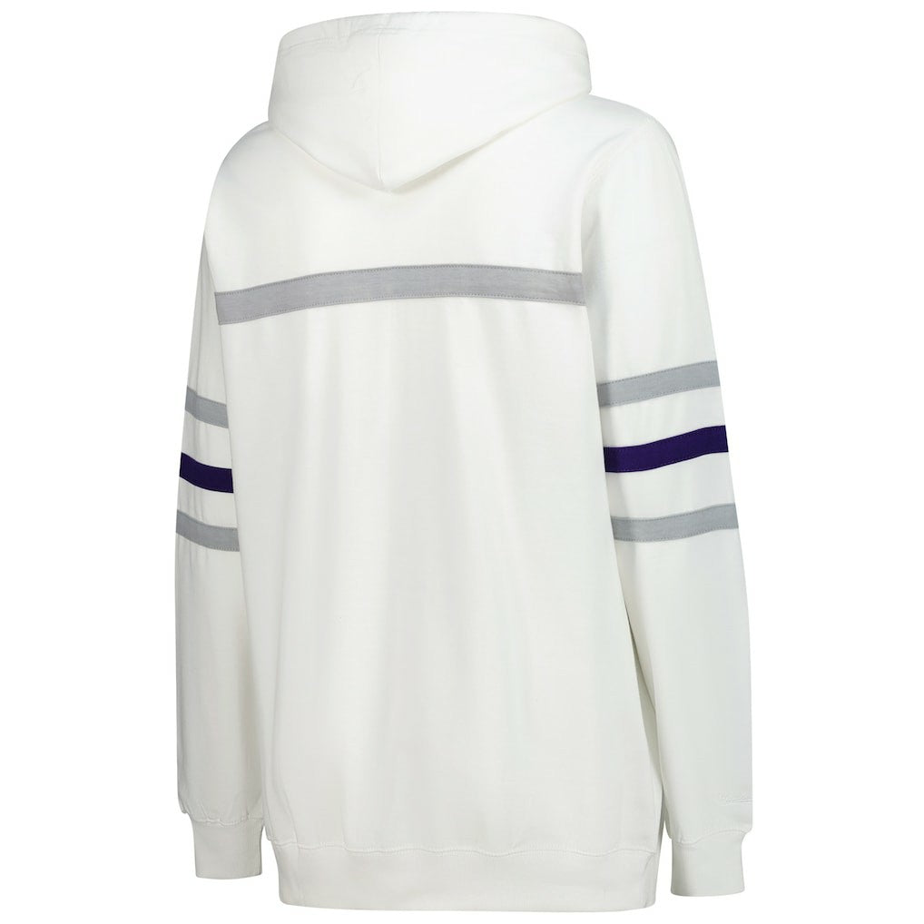 Baltimore Ravens Women's Plus Size Head Coach Throwback Pullover Hoodie White - Mitchell & Ness