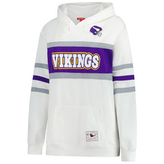 Minnesota Vikings Women's Plus Size Head Coach Throwback Pullover Hoodie White - Mitchell & Ness