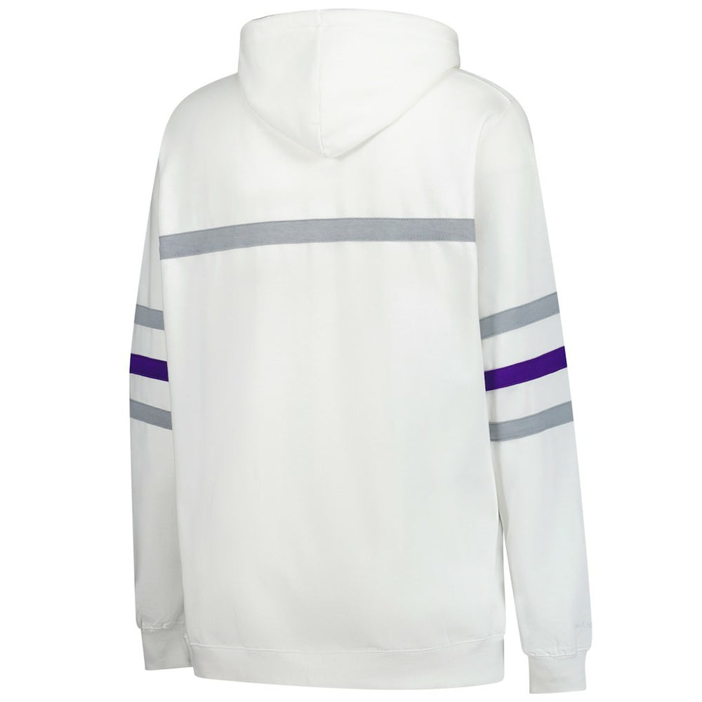Minnesota Vikings Women's Plus Size Head Coach Throwback Pullover Hoodie White - Mitchell & Ness