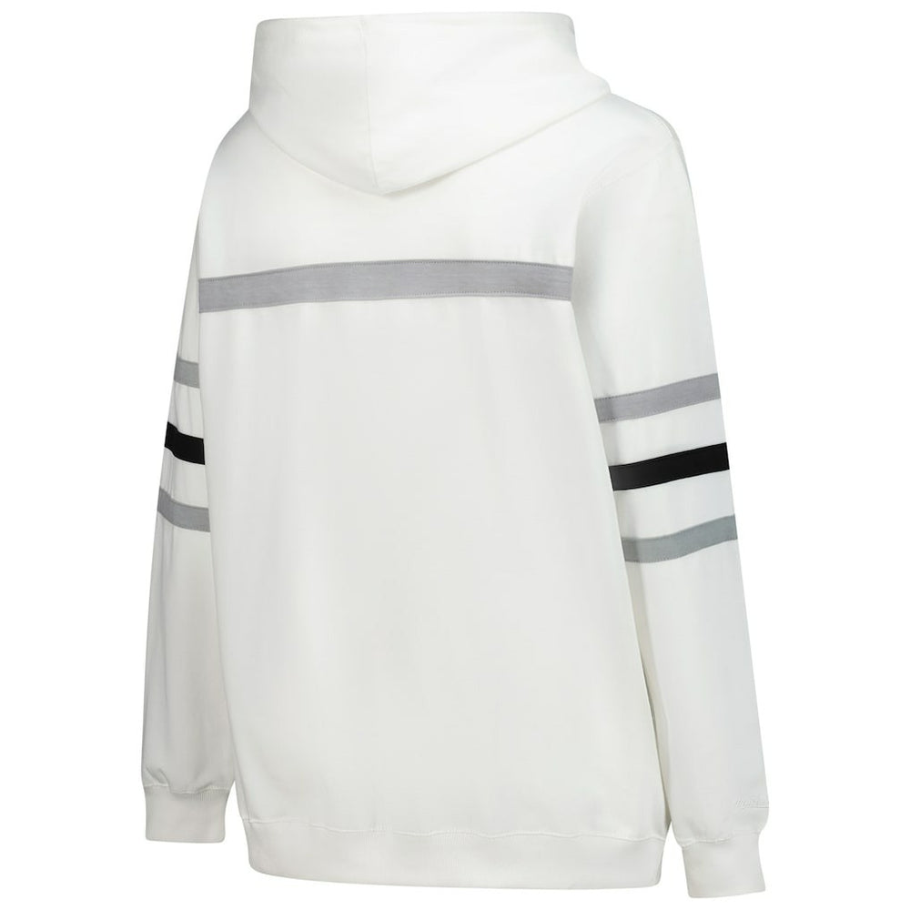 Pittsburgh Steelers Women's Plus Size Head Coach Throwback Pullover Hoodie White - Mitchell & Ness