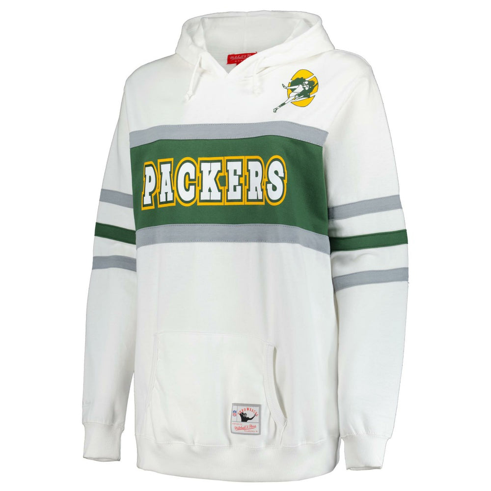 Green Bay Packers Women's Plus Size Head Coach Throwback Pullover Hoodie White - Mitchell & Ness