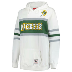 Green Bay Packers Women's Plus Size Head Coach Throwback Pullover Hoodie White - Mitchell & Ness