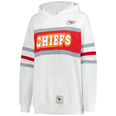 Kansas City Chiefs Women's Plus Size Head Coach Throwback Pullover Hoodie White - Mitchell & Ness