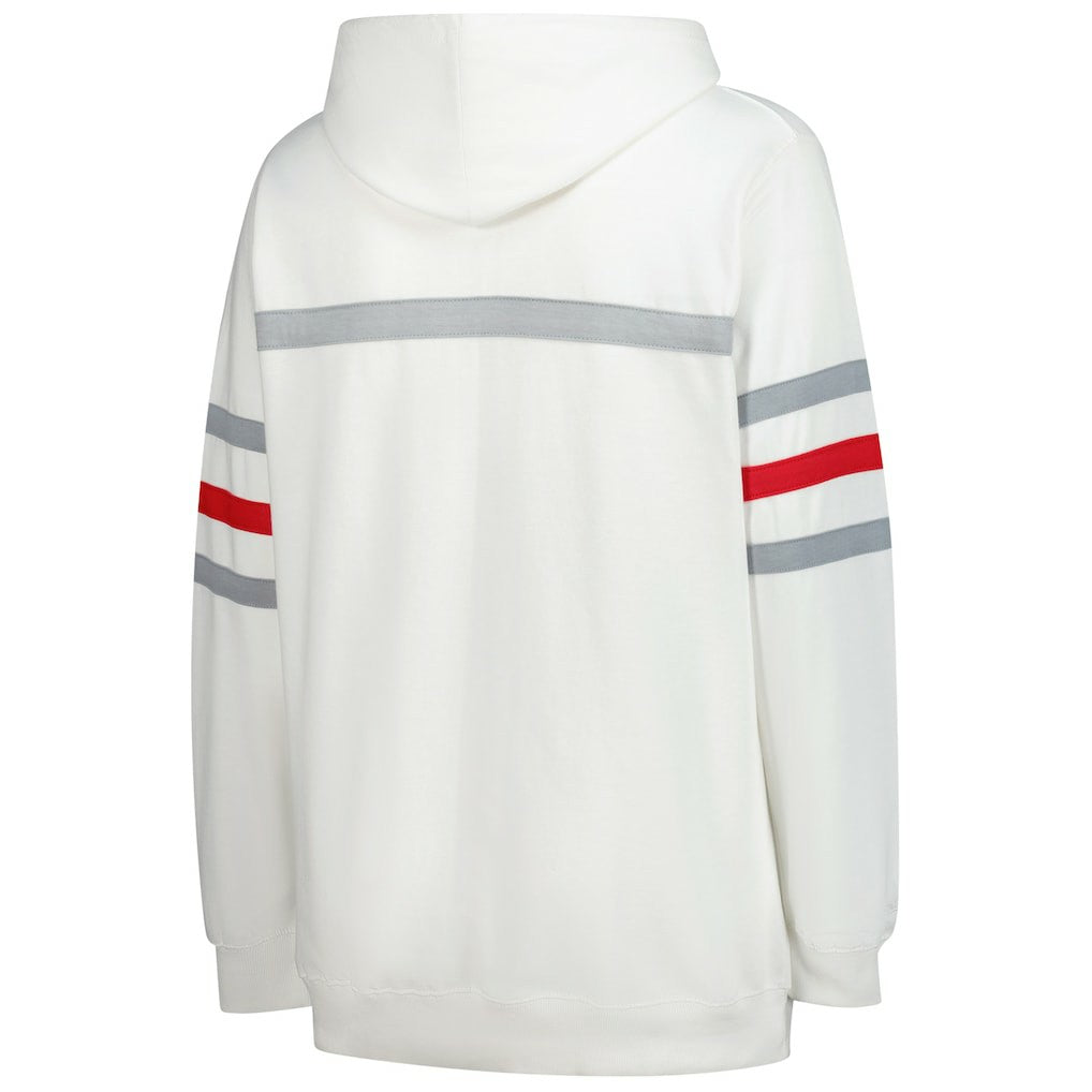 Kansas City Chiefs Women's Plus Size Head Coach Throwback Pullover Hoodie White - Mitchell & Ness