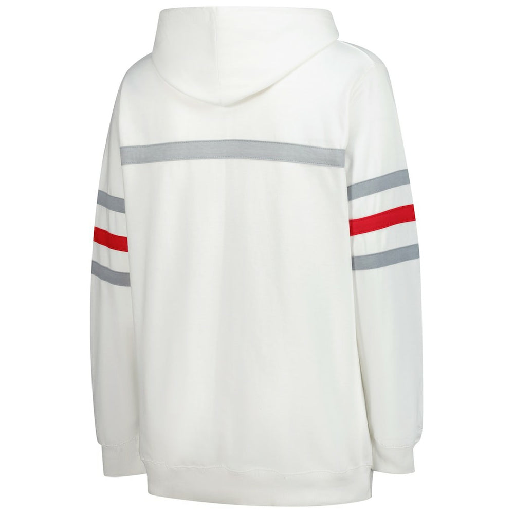 Kansas City Chiefs Women's Plus Size Head Coach Throwback Pullover Hoodie White - Mitchell & Ness