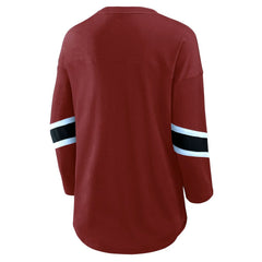 Washington Commanders Women's Plus Size Redzone 3/4-Sleeve Scoop Neck T-Shirt Burgundy - Fanatics