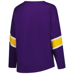Minnesota Vikings Women's Plus Size Redzone 3/4-Sleeve Scoop Neck T-Shirt Purple - Fanatics