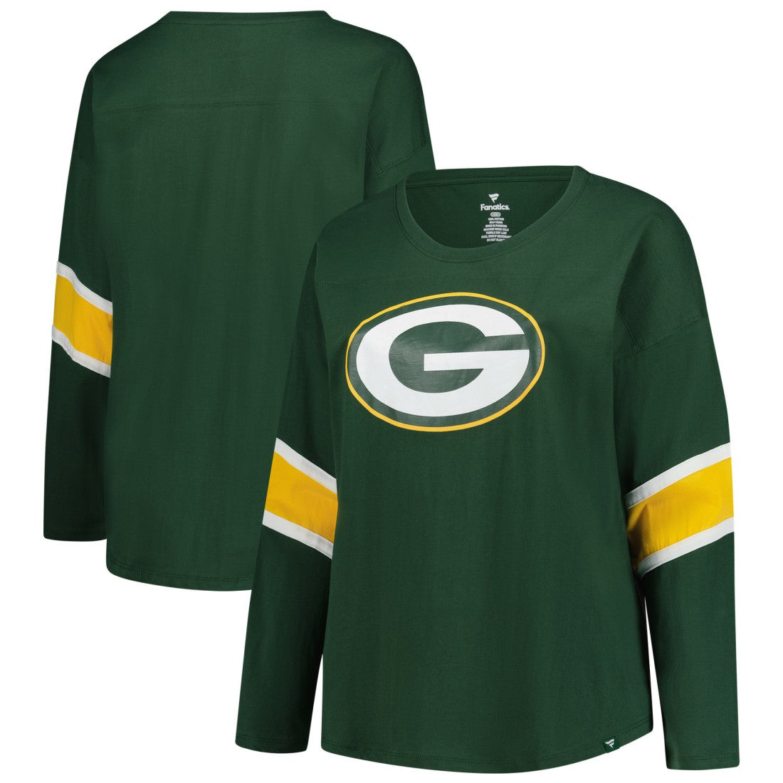 Green Bay Packers Women's Plus Size Redzone 3/4-Sleeve Scoop Neck T-Shirt Green - Fanatics