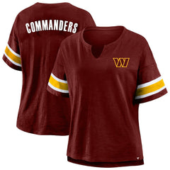 Washington Commanders Women's Plus Size Redzone Notch Neck T-Shirt Burgundy - Fanatics