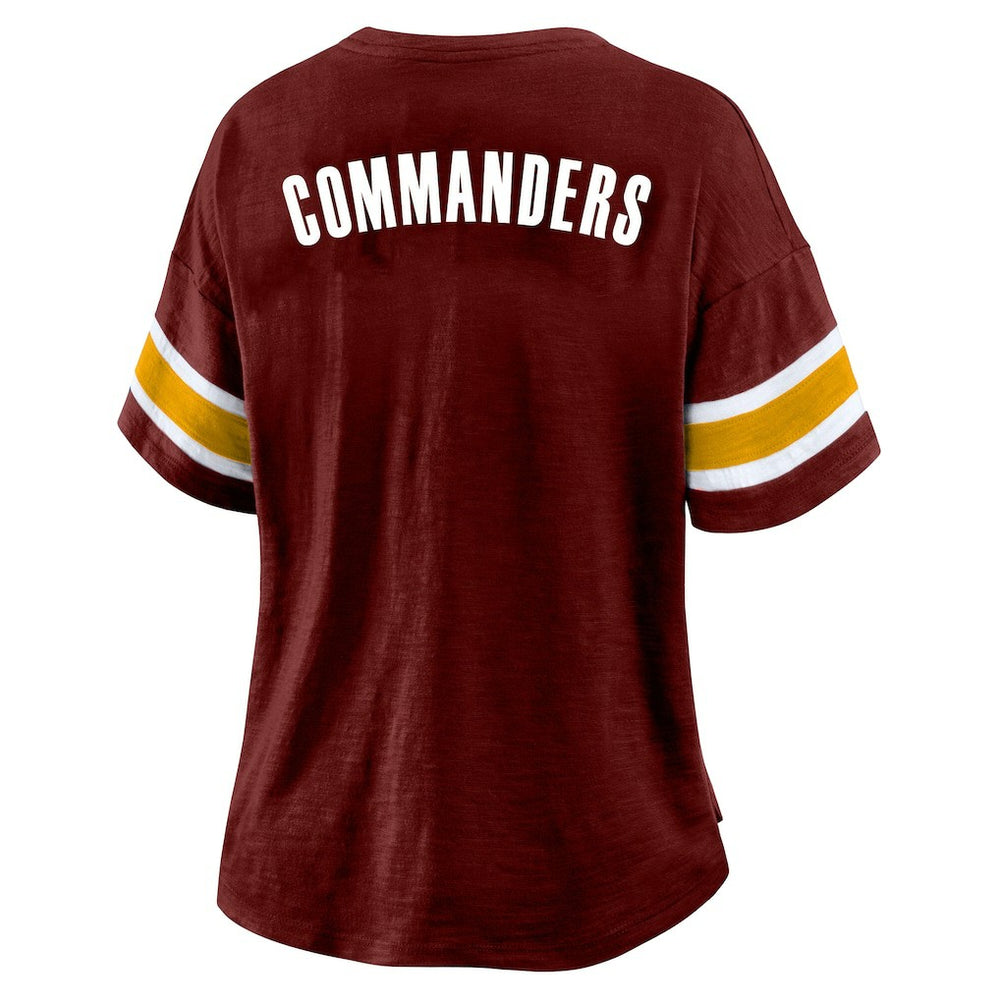 Washington Commanders Women's Plus Size Redzone Notch Neck T-Shirt Burgundy - Fanatics