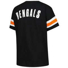 Cincinnati Bengals Women's Plus Size Redzone Notch Neck T-Shirt Black - Fanatics