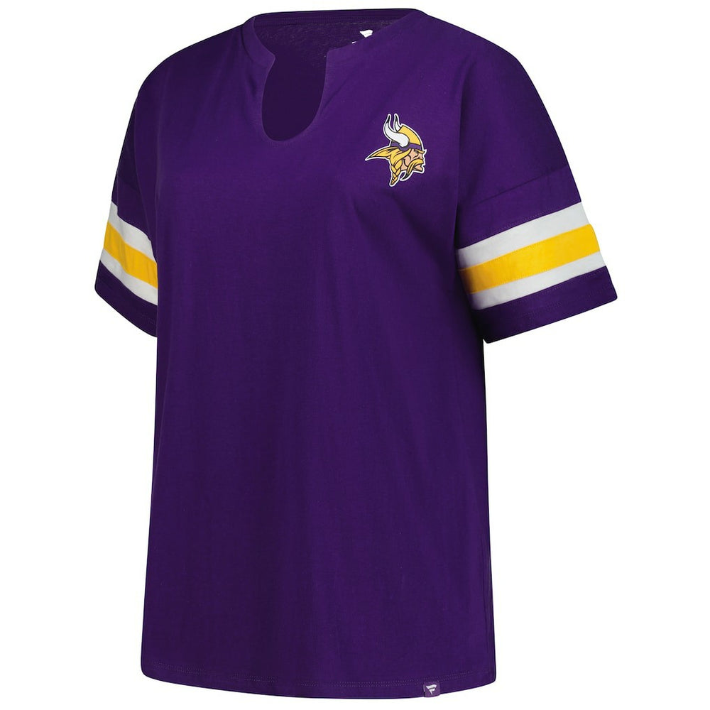 Minnesota Vikings Women's Plus Size Redzone Notch Neck T-Shirt Purple - Fanatics