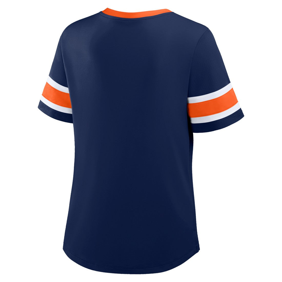 Denver Broncos Women's Plus Size Red Zone Athena Lace-Up V-Notch Neck T-Shirt Navy - Fanatics