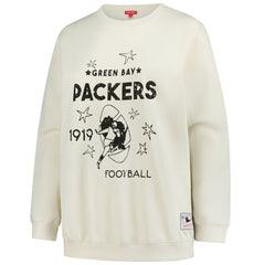 Green Bay Packers Women's Plus Size Shooting Star Sweatshirt Cream - Mitchell & Ness