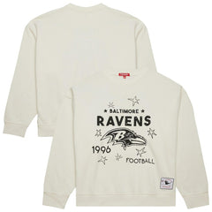 Baltimore Ravens Women's Plus Size Shooting Star Sweatshirt Cream - Mitchell & Ness