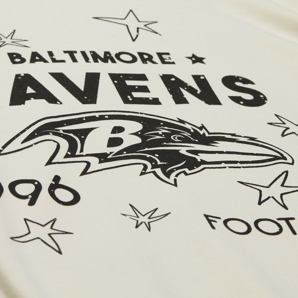 Baltimore Ravens Women's Plus Size Shooting Star Sweatshirt Cream - Mitchell & Ness
