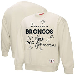 Denver Broncos Women's Plus Size Shooting Star Sweatshirt Cream - Mitchell & Ness