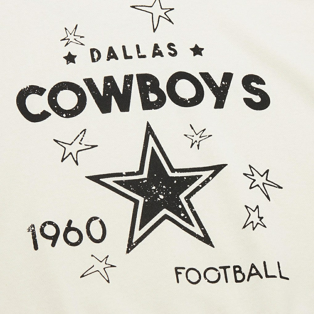 Dallas Cowboys Women's Plus Size Shooting Star Sweatshirt Cream - Mitchell & Ness