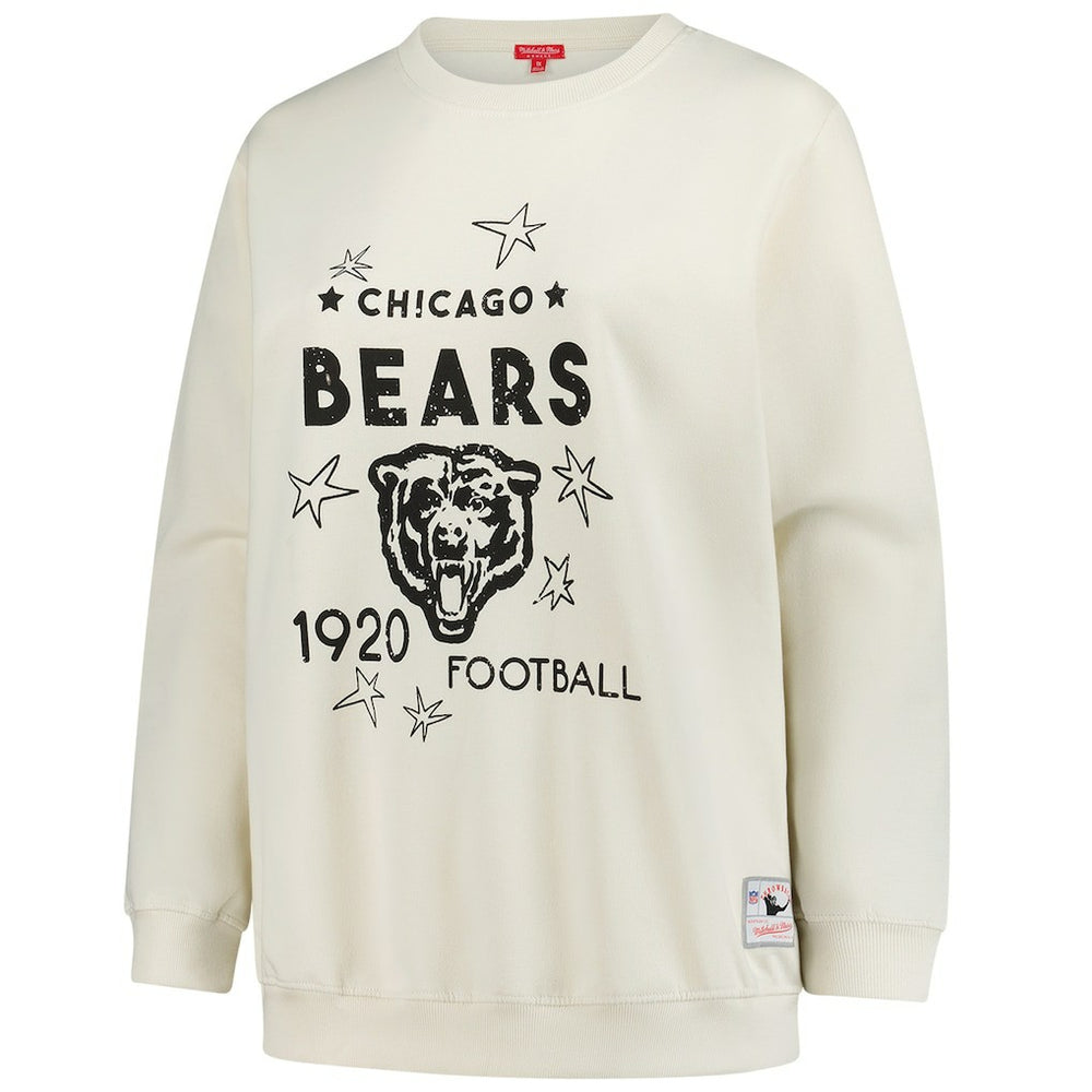 Chicago Bears Women's Plus Size Shooting Star Sweatshirt Cream - Mitchell & Ness