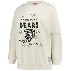 Chicago Bears Women's Plus Size Shooting Star Sweatshirt Cream - Mitchell & Ness