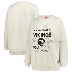 Minnesota Vikings Women's Plus Size Shooting Star Sweatshirt Cream - Mitchell & Ness