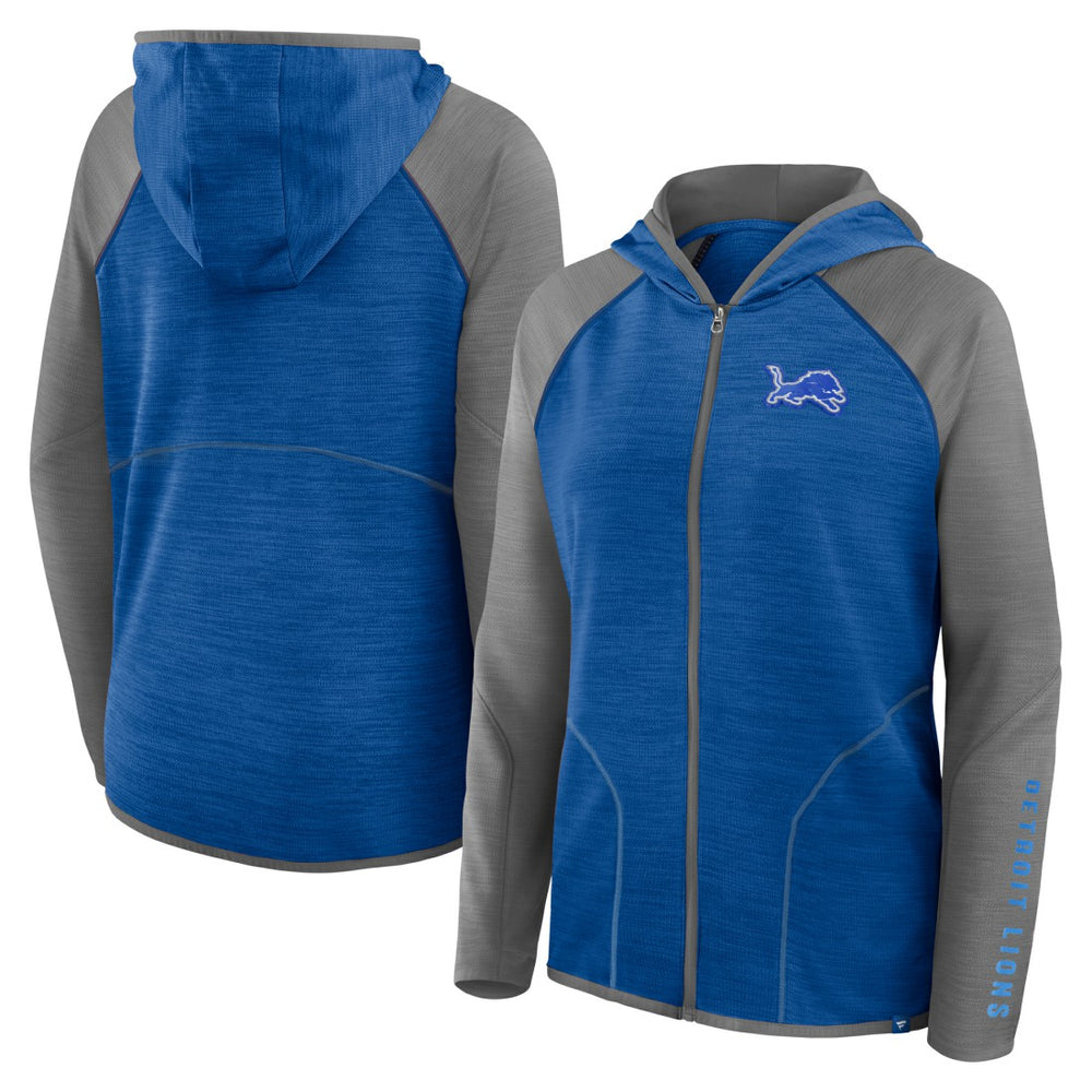 Detroit Lions Women's Plus Size End Around Pass Full-Zip Hoodie Blue - Fanatics