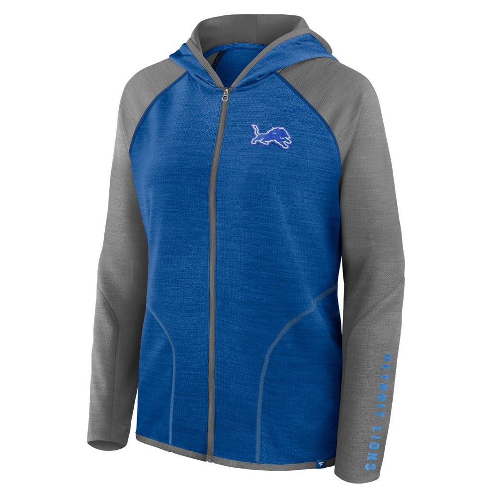 Detroit Lions Women's Plus Size End Around Pass Full-Zip Hoodie Blue - Fanatics