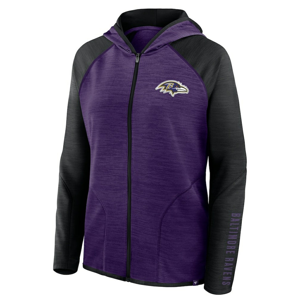 Baltimore Ravens Women's Plus Size End Around Pass Full-Zip Hoodie Purple - Fanatics