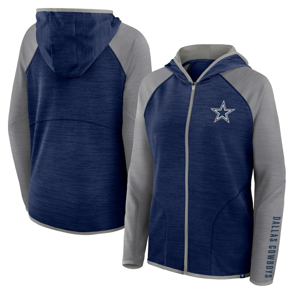 Dallas Cowboys Women's Plus Size End Around Pass Full-Zip Hoodie Navy - Fanatics