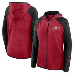 San Francisco 49ers Women's Plus Size End Around Pass Full-Zip Hoodie Scarlet - Fanatics