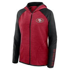 San Francisco 49ers Women's Plus Size End Around Pass Full-Zip Hoodie Scarlet - Fanatics
