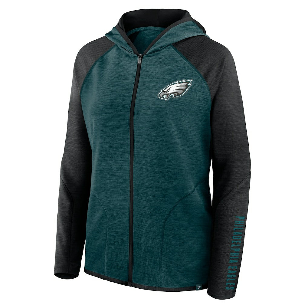 Philadelphia Eagles Women's Plus Size End Around Pass Full-Zip Hoodie Midnight Green - Fanatics