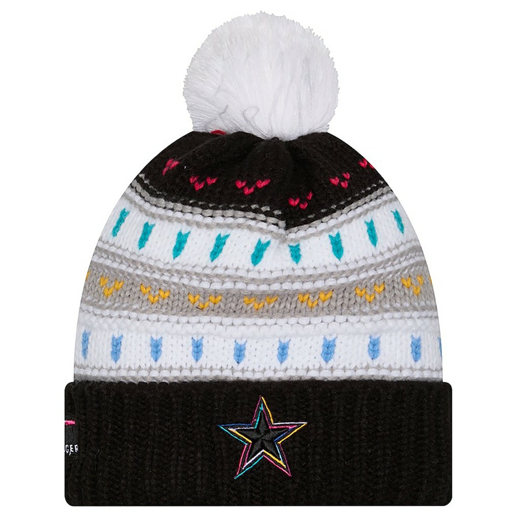 Dallas Cowboys New Era Women's 2025 NFL Crucial Catch Cuffed Knit Hat with Pom Black - NFL