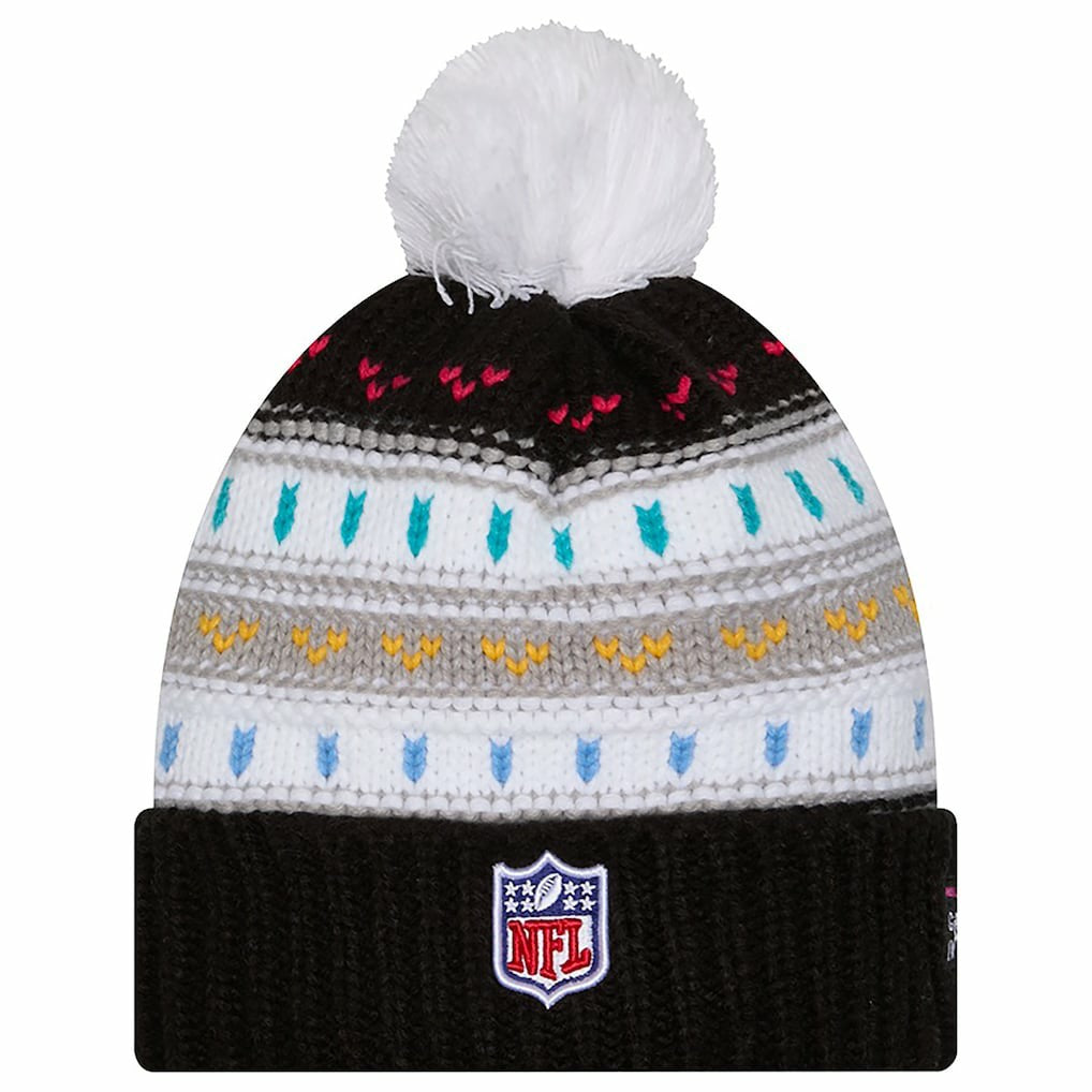Dallas Cowboys New Era Women's 2025 NFL Crucial Catch Cuffed Knit Hat with Pom Black - NFL