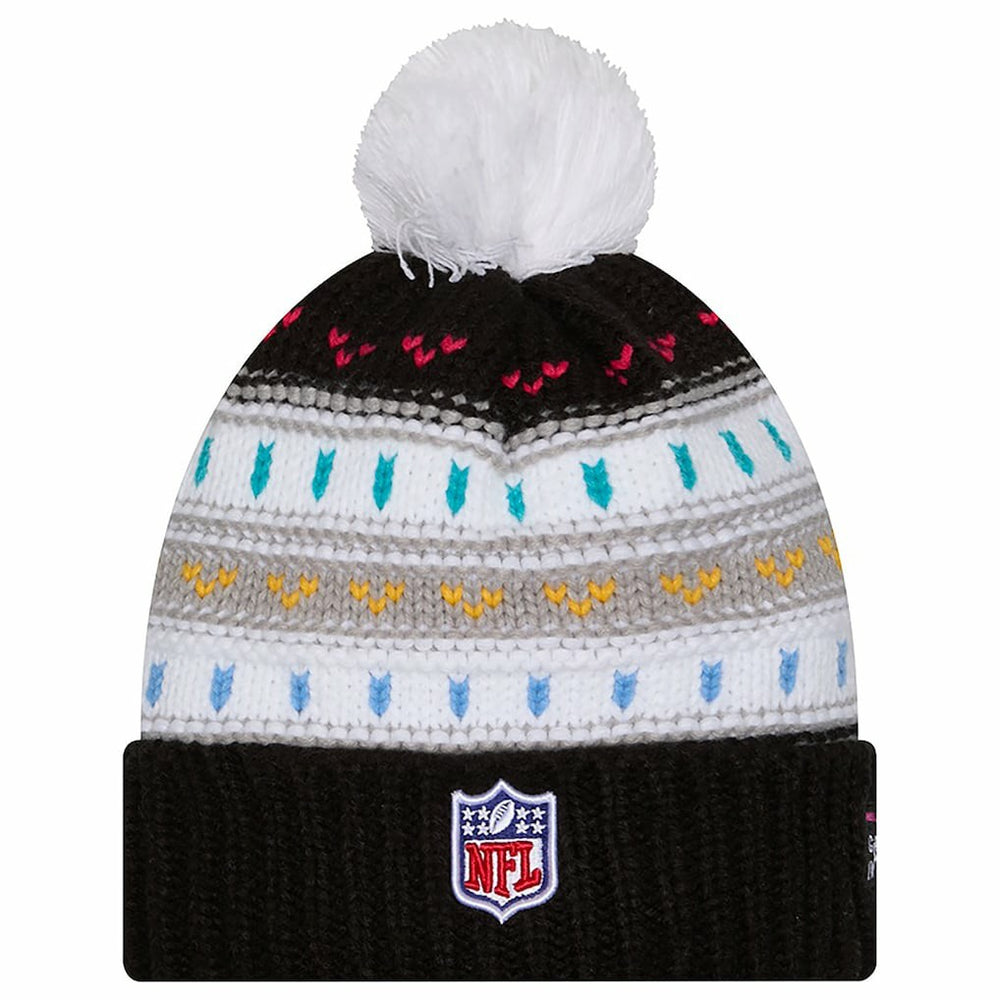 Dallas Cowboys New Era Women's 2025 NFL Crucial Catch Cuffed Knit Hat with Pom Black - NFL