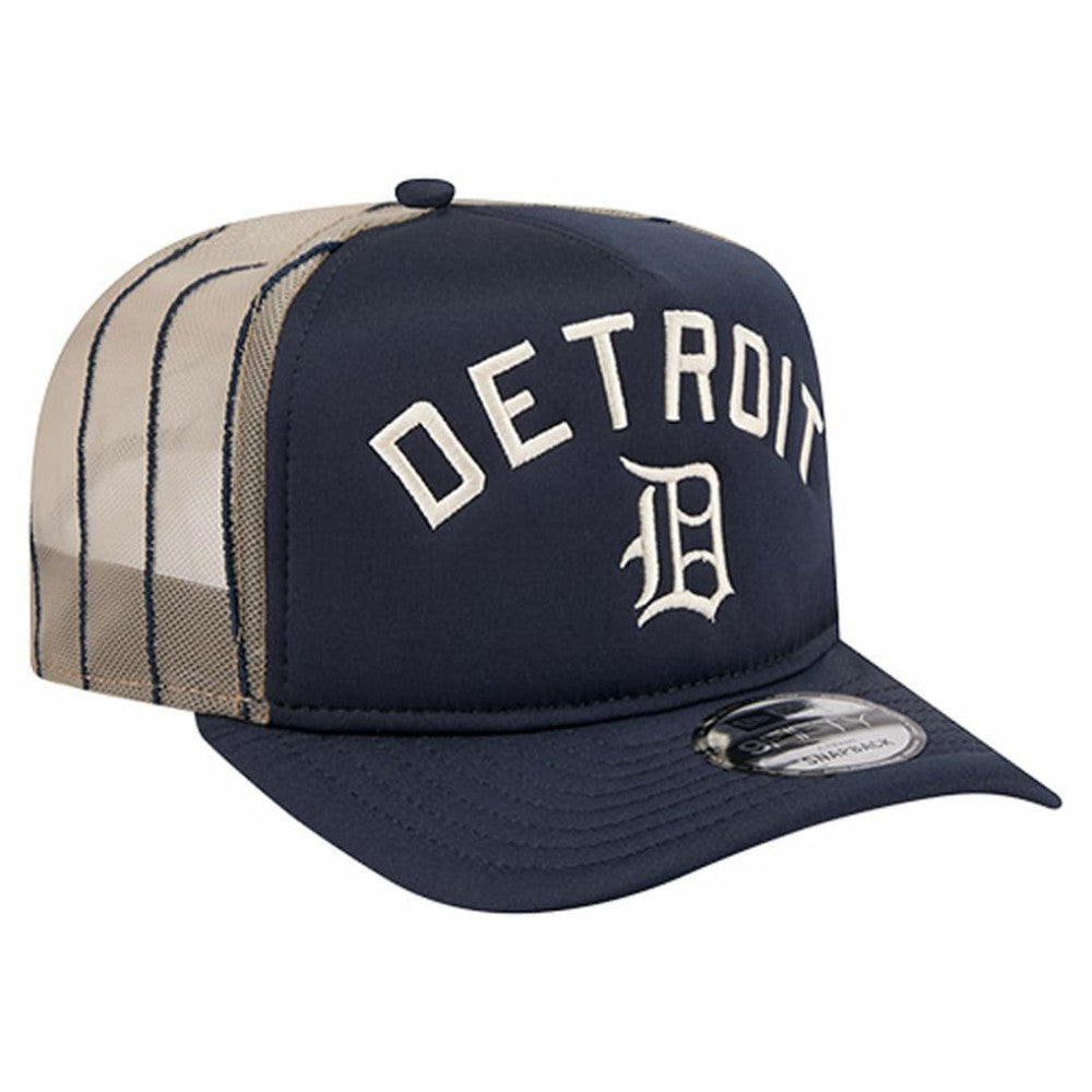 Detroit Tigers New Era Vintage Arched Foam Front 9FIFTY A-Frame Adjustable Trucker Hat discount